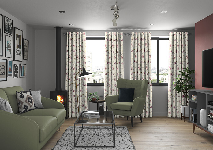 Tulipa, Soft Red - Made to Measure Curtains - Image 5